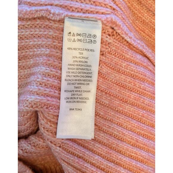 NEW Cupcakes And Cashmere Sweater Medium Pink Half Zip Ribbed Knit Collared - Picture 10 of 10